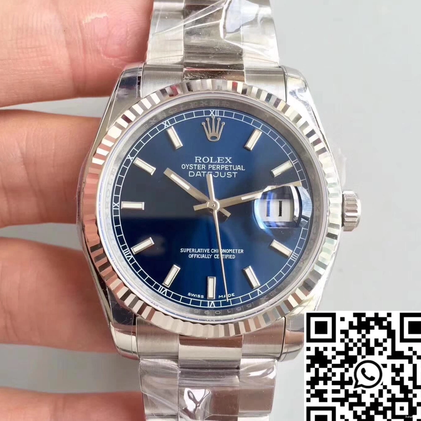 AR Dial 36mm Datejust Factory 116234 V2 Blue Rolex 0728